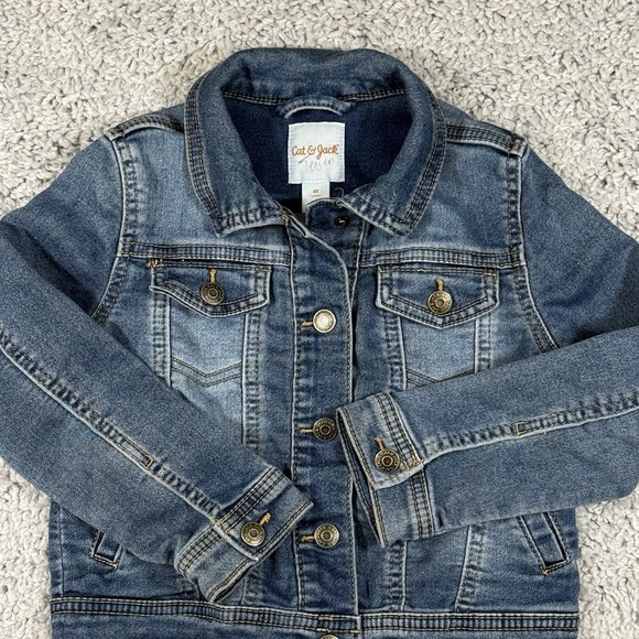 Cat & Jack 3T Jean Jacket Denim Girls Toddler - Picture 10 of 16